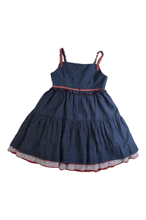 A Blue Sleeveless Dresses from Nicholas & Bears in size 3T for girl. (Back View)