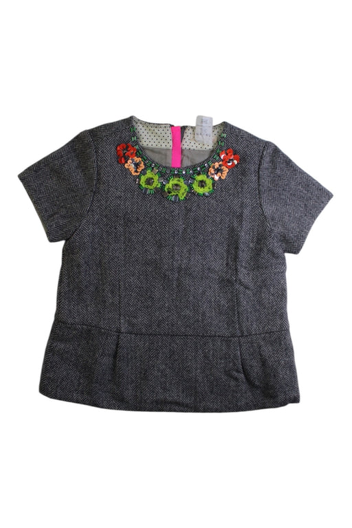 A Grey Short Sleeve Tops from Crewcuts in size 5T for girl. (Front View)