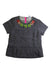 A Grey Short Sleeve Tops from Crewcuts in size 5T for girl. (Front View)