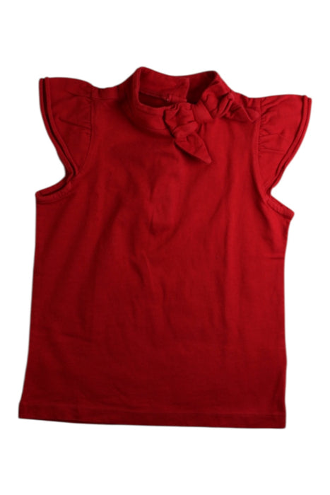A Red Sleeveless Tops from Janie & Jack in size 4T for girl. (Front View)