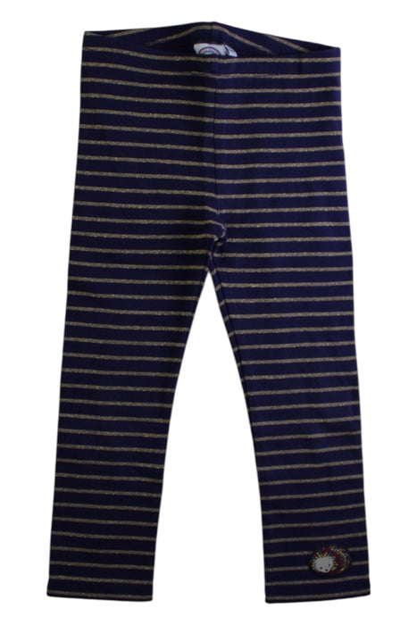 A Navy Leggings from La Compagnie des Petits in size 4T for girl. (Front View)