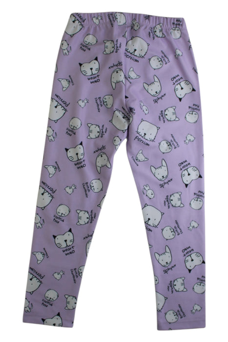 A Purple Casual Pants from Le Petit Pumm in size 5T for girl. (Back View)