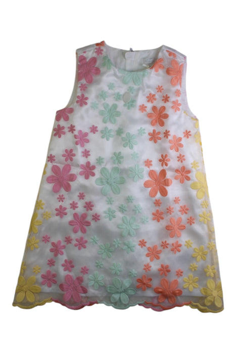 A Multicolour Sleeveless Dresses from Les Enphants in size 4T for girl. (Front View)