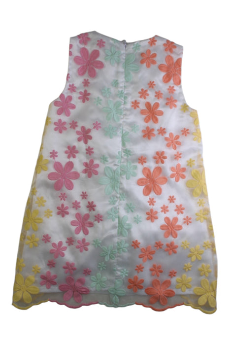 A Multicolour Sleeveless Dresses from Les Enphants in size 4T for girl. (Back View)