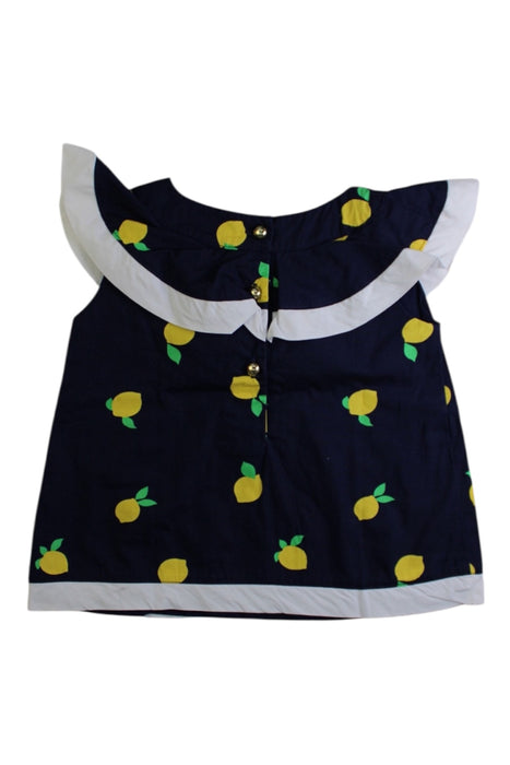 A Navy Sleeveless Tops from Janie & Jack in size 3T for girl. (Back View)