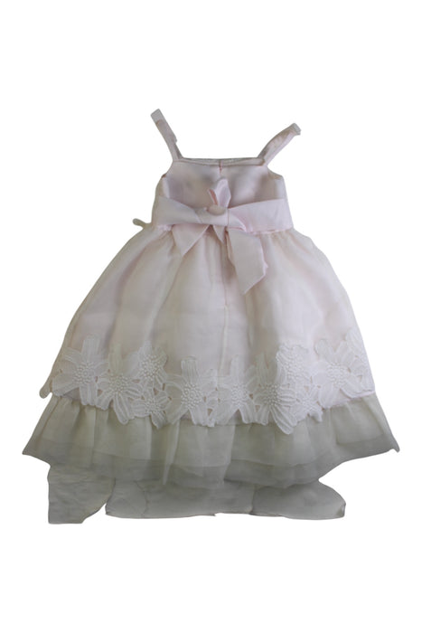 A White Sleeveless Dresses from Nicholas & Bears in size 3T for girl. (Back View)