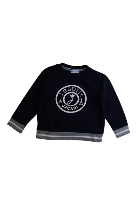 A Navy Crewneck Sweatshirts from Jacadi in size 4T for boy. (Front View)
