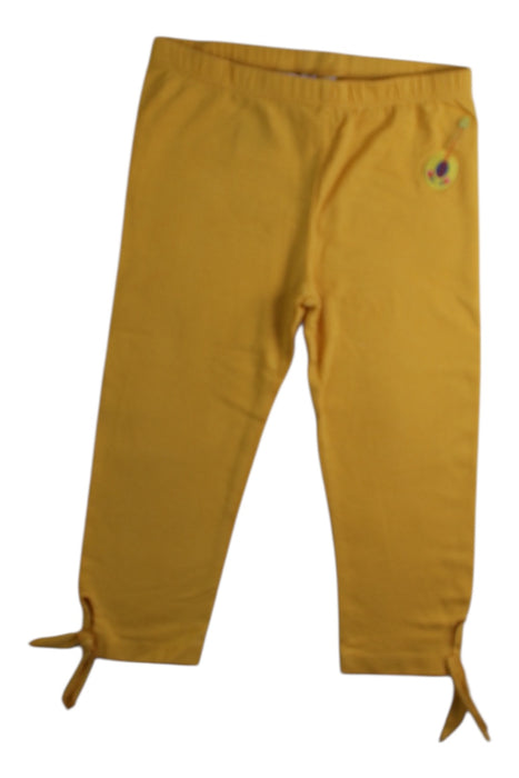 A Yellow Leggings from La Compagnie des Petits in size 4T for girl. (Front View)