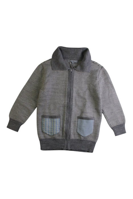 A Grey Zippered Sweatshirts from Nicholas & Bears in size 2T for boy. (Front View)