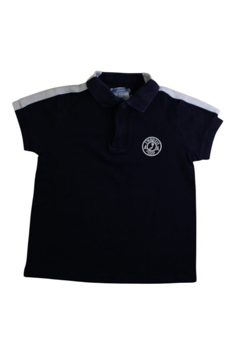 A Navy Short Sleeve Polos from Jacadi in size 4T for boy. (Front View)