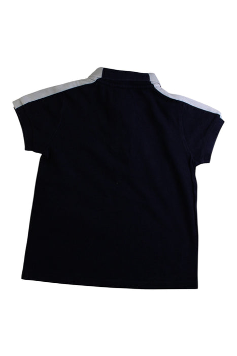 A Navy Short Sleeve Polos from Jacadi in size 4T for boy. (Back View)