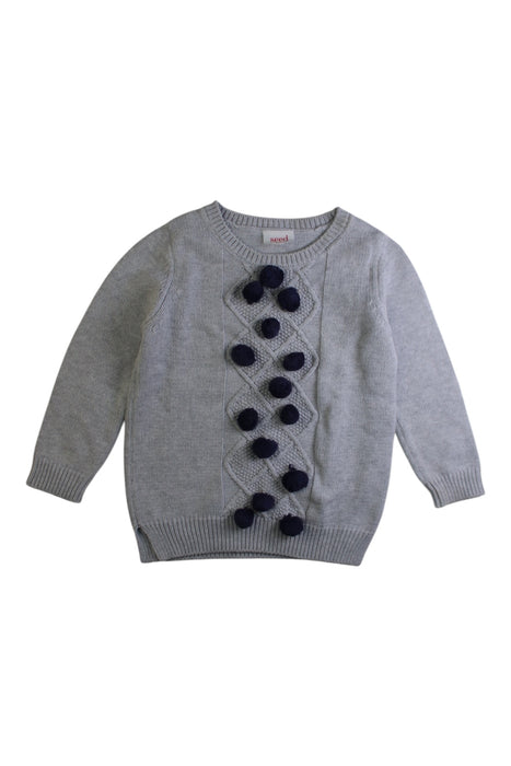 A Grey Knit Sweaters from Seed in size 3T for boy. (Front View)
