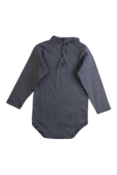 A Navy Long Sleeve Bodysuits from Petit Bateau in size 18-24M for boy. (Back View)