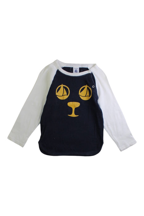 A Black Long Sleeve Shirts from Petit Bateau in size 2T for boy. (Front View)