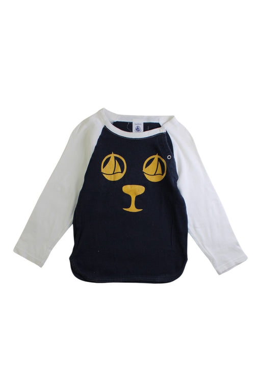 A Black Long Sleeve Shirts from Petit Bateau in size 2T for boy. (Front View)