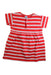 A Red Short Sleeve Dresses from Petit Bateau in size 3T for girl. (Front View)