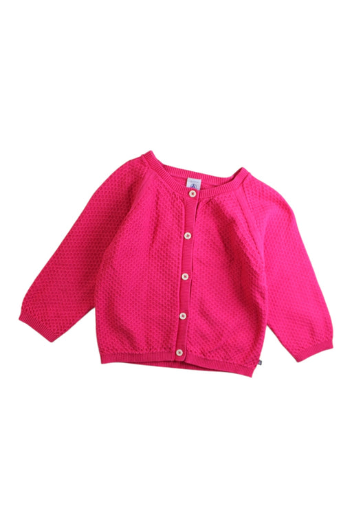 A Pink Cardigans from Petit Bateau in size 4T for girl. (Front View)