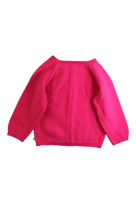 A Pink Cardigans from Petit Bateau in size 4T for girl. (Back View)
