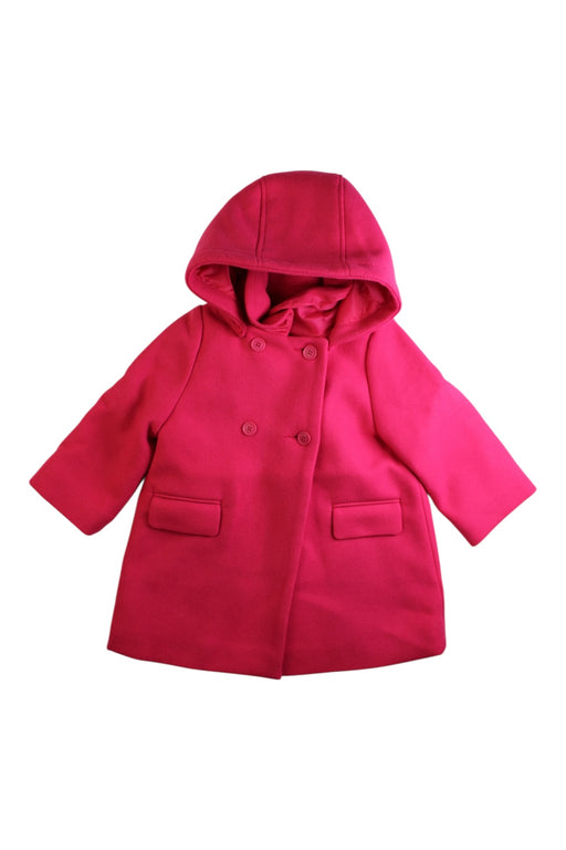 A Pink Coats from Jacadi in size 3T for girl. (Front View)