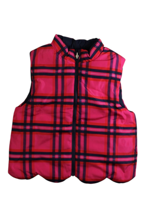 A Red Outerwear Vests from Jacadi in size 3T for girl. (Front View)