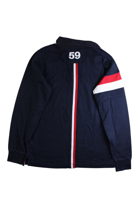 A Navy Long Sleeve Polos from Hackett in size 11Y for boy. (Back View)