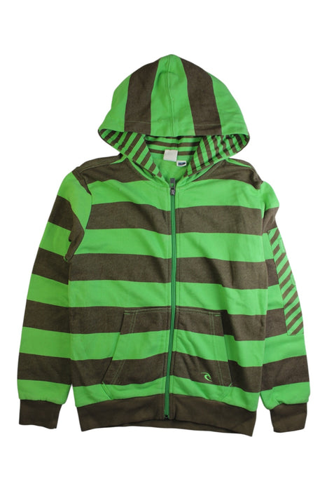 A Green Zippered Sweatshirts from Rip Curl in size 12Y for boy. (Front View)