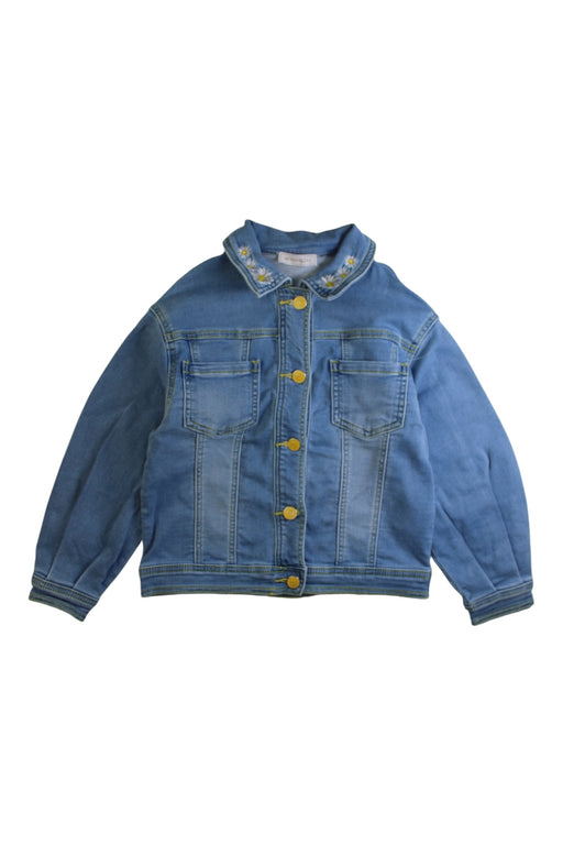 A Blue Lightweight Jackets from Monnalisa in size 8Y for girl. (Front View)