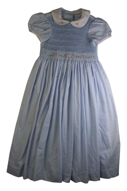 A Blue Short Sleeve Dresses from Piccolini in size 10Y for girl. (Front View)