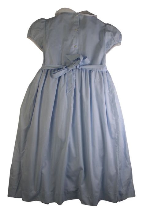 A Blue Short Sleeve Dresses from Piccolini in size 10Y for girl. (Back View)