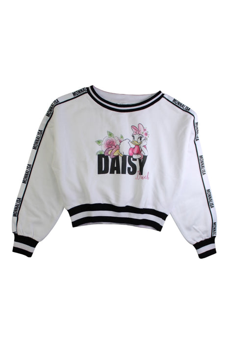A White Crewneck Sweatshirts from Monnalisa in size 10Y for girl. (Front View)