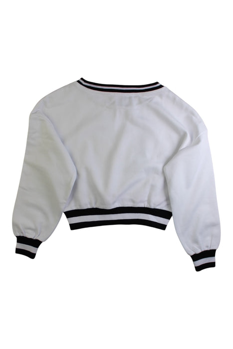 A White Crewneck Sweatshirts from Monnalisa in size 10Y for girl. (Back View)