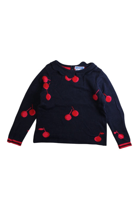 A Navy Long Sleeve Shirts from Jacadi in size 4T for girl. (Front View)