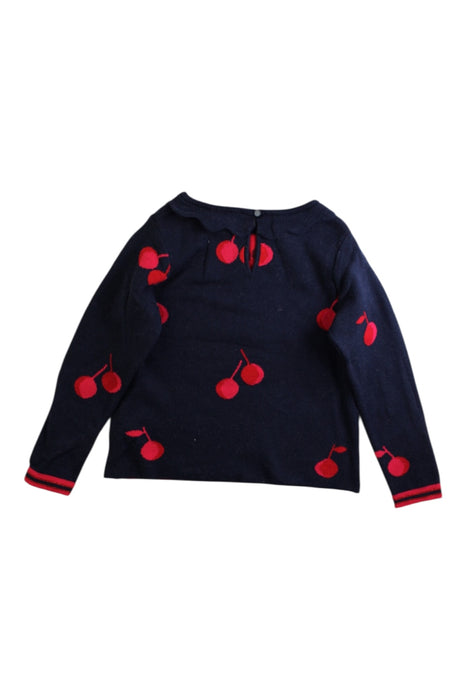 A Navy Long Sleeve Shirts from Jacadi in size 4T for girl. (Back View)