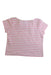 A Pink Short Sleeve T Shirts from Petit Bateau in size 3T for girl. (Back View)