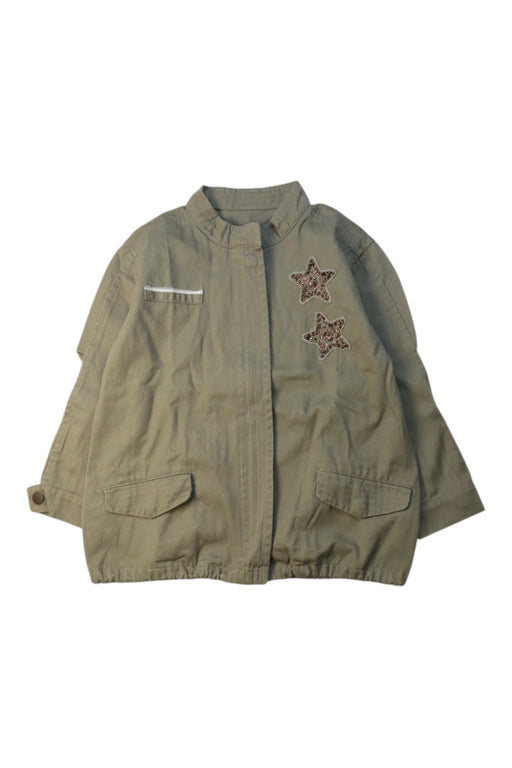 A Green Lightweight Jackets from Rylee + Cru in size 4T for girl. (Front View)