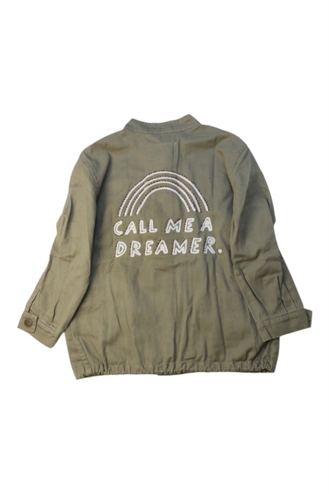 A Green Lightweight Jackets from Rylee + Cru in size 4T for girl. (Back View)