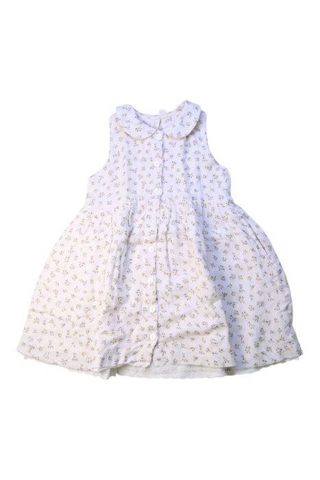 A White Sleeveless Dresses from Little Cotton Clothes in size 4T for girl. (Front View)