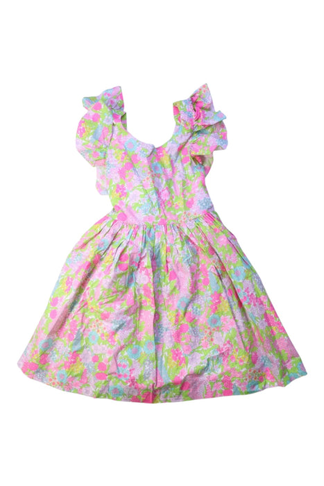 A Multicolour Sleeveless Dresses from Jacadi in size 4T for girl. (Front View)