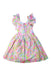 A Multicolour Sleeveless Dresses from Jacadi in size 4T for girl. (Front View)