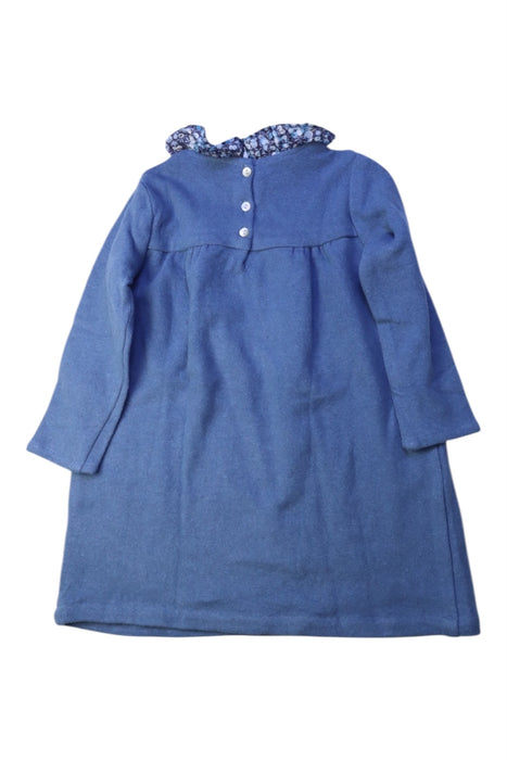 A Blue Long Sleeve Dresses from Marie Puce in size 4T for girl. (Back View)