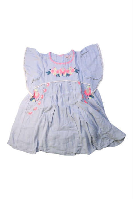 A Blue Short Sleeve Dresses from Louise Misha in size 4T for girl. (Front View)