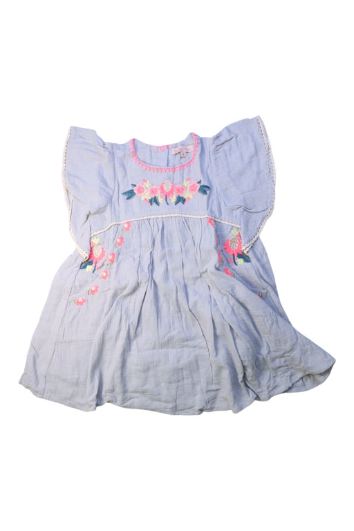 A Blue Short Sleeve Dresses from Louise Misha in size 4T for girl. (Front View)