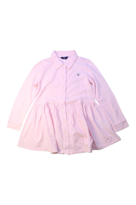 A Pink Long Sleeve Dresses from GANT in size 5T for girl. (Front View)