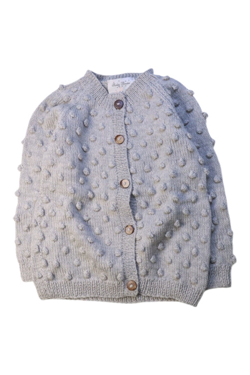 A Grey Cardigans from Shirley Bredal in size 4T for girl. (Front View)