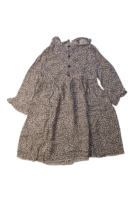 A Brown Long Sleeve Dresses from Bonpoint in size 4T for girl. (Back View)