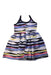 A Multicolour Sleeveless Dresses from Beau Loves in size 4T for girl. (Back View)