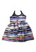 A Multicolour Sleeveless Dresses from Beau Loves in size 4T for girl. (Back View)
