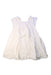 A White Sleeveless Dresses from Emile et Ida in size 4T for girl. (Back View)