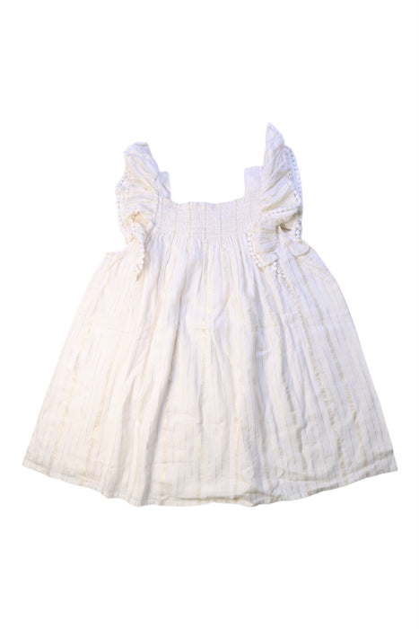 A White Sleeveless Dresses from Louise Misha in size 4T for girl. (Back View)
