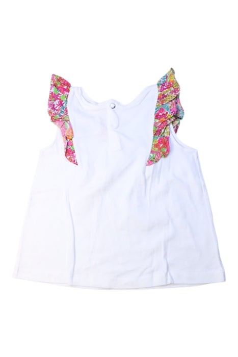 A Multicolour Sleeveless Tops from Jacadi in size 4T for girl. (Back View)